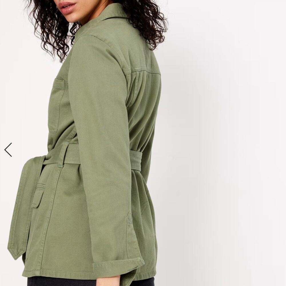 Per Una Military Jackets khaki green buttoned belted size 6 US DR - Picture 4 of 9